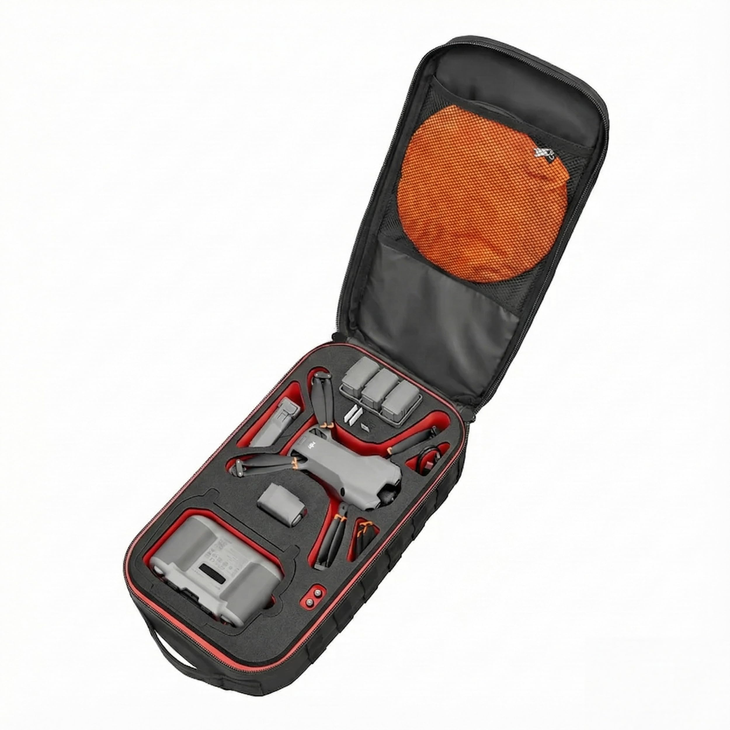 TOMcase Drohnenrucksack für DJI Mini 5 Pro Fly More Combo - Rucksack Drohne | Rucksack für Drohne mit Inlay für DJI RC 2 oder Standard Controller - Transport Backpack für Zubehör Akkus - Made in Germany
