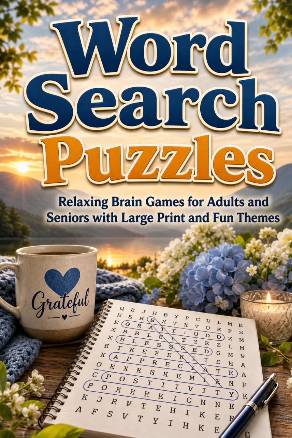 Word Search Puzzeles: Relaxing Brain Games for Adults and Seniors with Large Print and Fun Themes