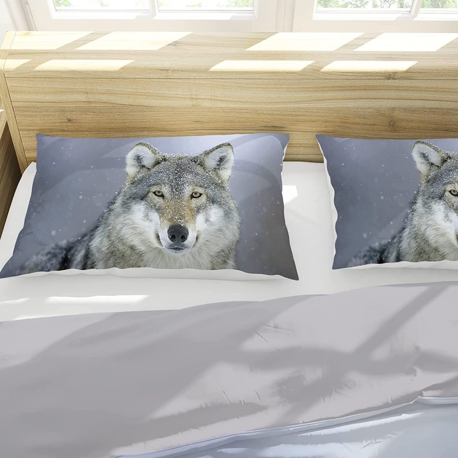 3D Microvezel Beddengoed 160x200 Cm Dekbedovertrek Grijs Met Wolf Print - 160x200 Cm 2 Kussenslopen | 3D Microvezel, Sneeuwscène Dieren Themabeddengoed Hoeslopen 50x75 Cm Bijpassend 3D Microvezel Beddengoed 160x200 Cm Dekbedovertrek Grijs Met Wolf Print - 160x200 Cm 2 Kussenslopen | 3D Microvezel, Sneeuwscène Dieren Themabeddengoed Hoeslopen 50x75 Cm Bijpassend