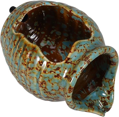 Ceramic Pot Water Fountain Indoor Outdoor Tabletop Circulating Water Jar with for Garden Patio Courtyard Decor