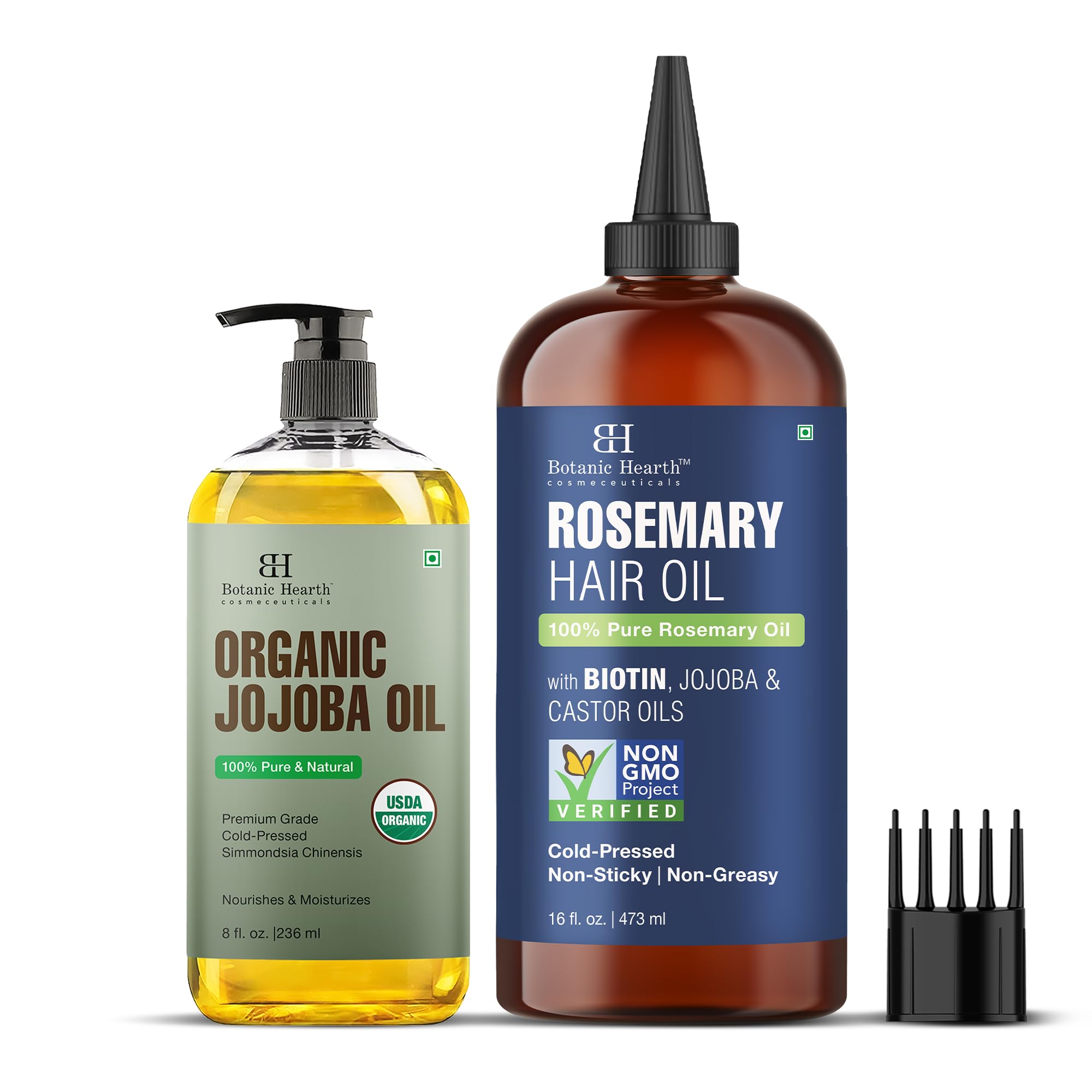 Botanic Hearth Jojoba & Rosemary Hair Oil - 8 fl oz + 16 fl oz