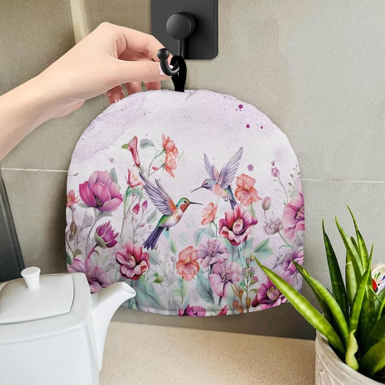 ZOUTAIRONG Sea Turtle Teapot Cozy Hippie Tea Pot Cover Keep Tea Warm Insulation Teapot Cozies Tie-dye Machine Washable Kettle Quilt Breakfast Warmer Home Decoration