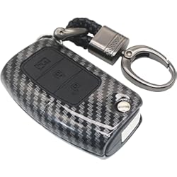 RYE Funda protectora para llave de coche de silicona Tpu para Ford, 3 botones con llavero multifuncional, apto para Ford Fiesta/Focus/Galaxy/Fusion/Mondeo/C-Max/S-Max/Kuga,etc. - negro