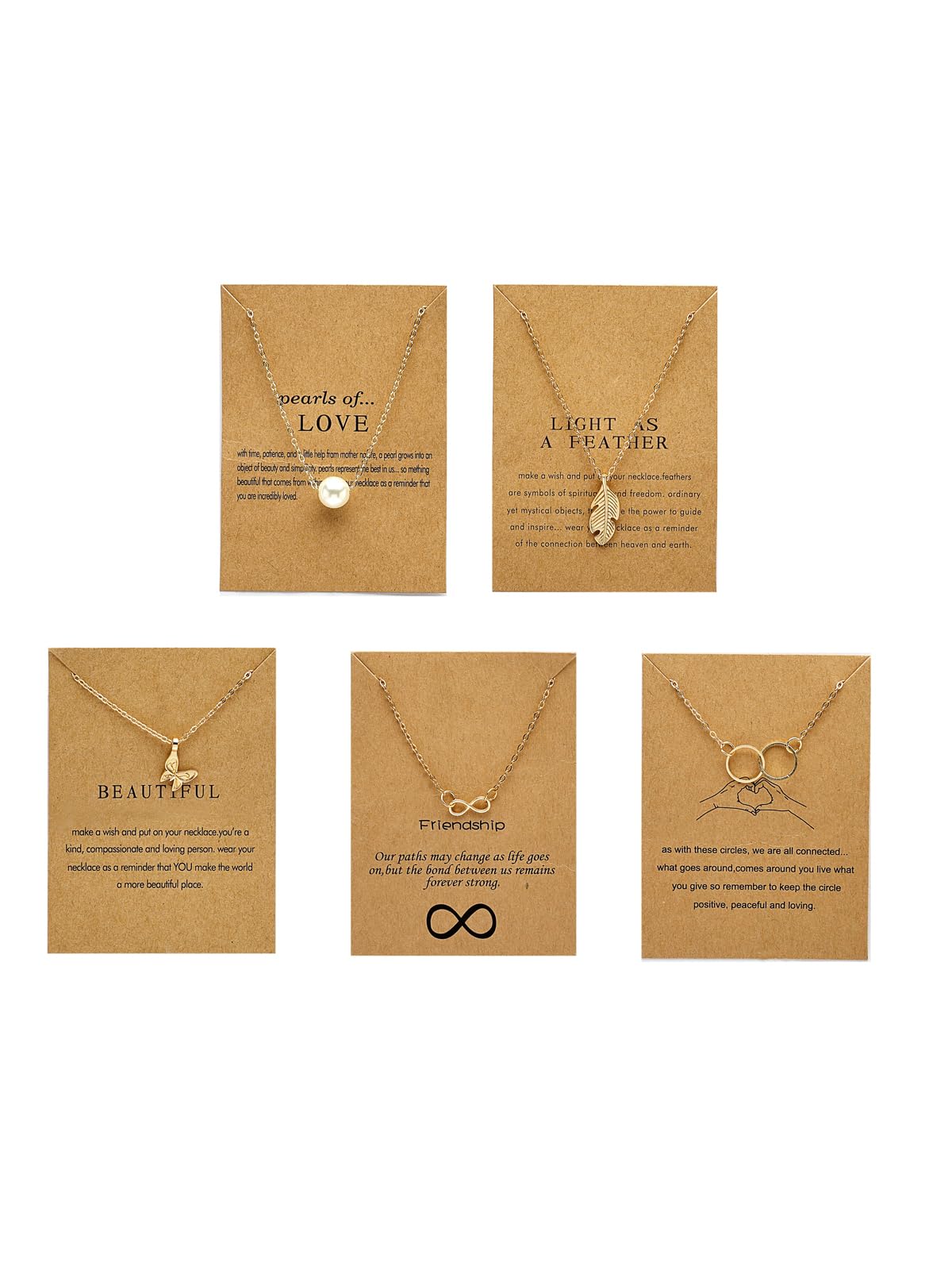 Scintillare by Sukkhi Eye-Catchy Latest Stylish Gold Plated Pearl Feather Butterfly Infinity & Round Shared Pendant Necklace Set for Women|5 Necklace|CBN107579 4