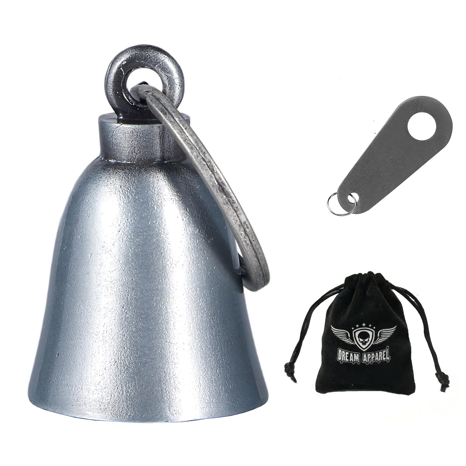 Dream Apparel Motorcycle Bells for Bikers Guardian Angel Gremlin Motorcycle Bells for Motorcycle Rider Key Chain for Luck