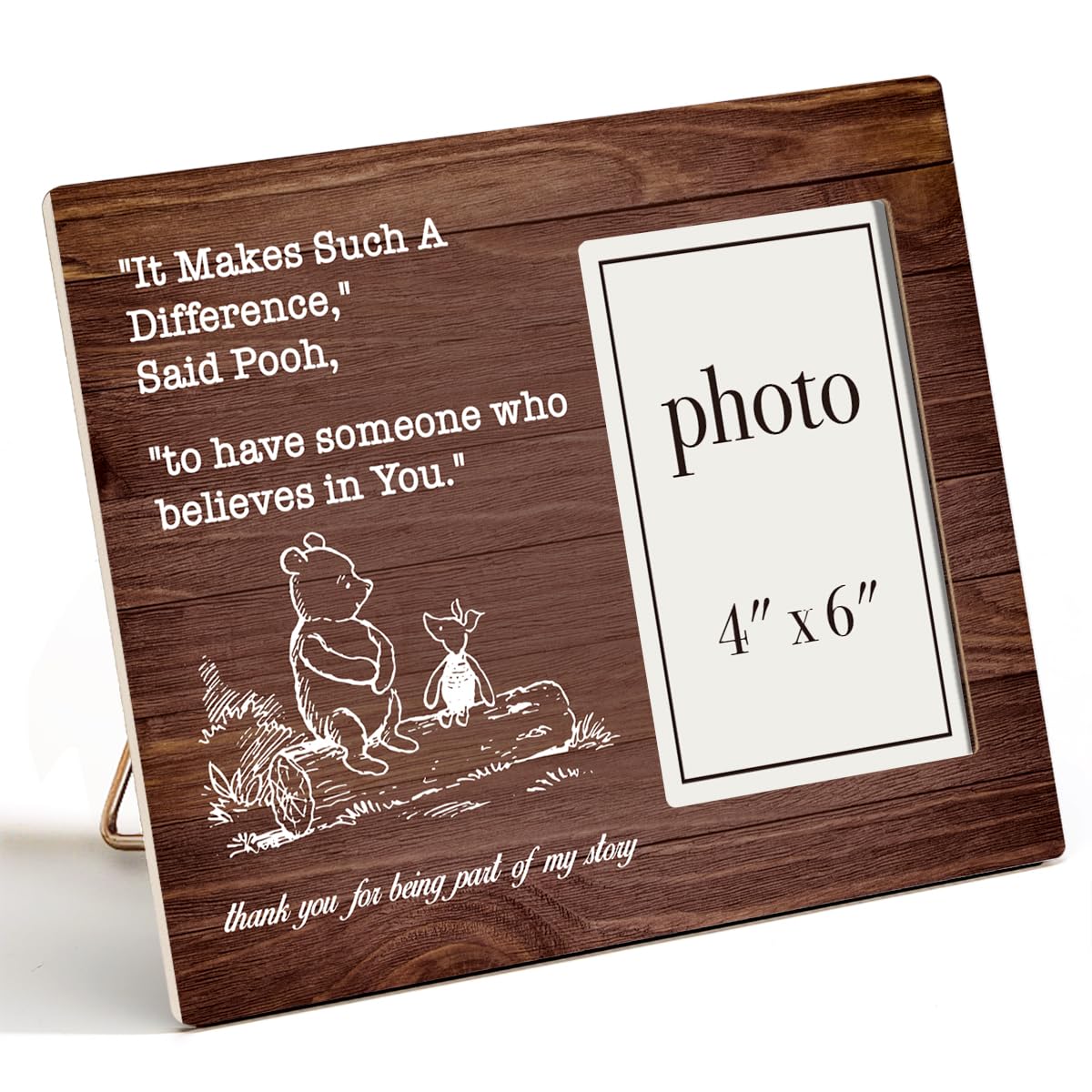 Nurawo Teacher Appreciation Gifts Thank You Gifts It Makes Such a Difference Picture Wooden Frame Thank You for Being Part of My Journey Photo Wooden