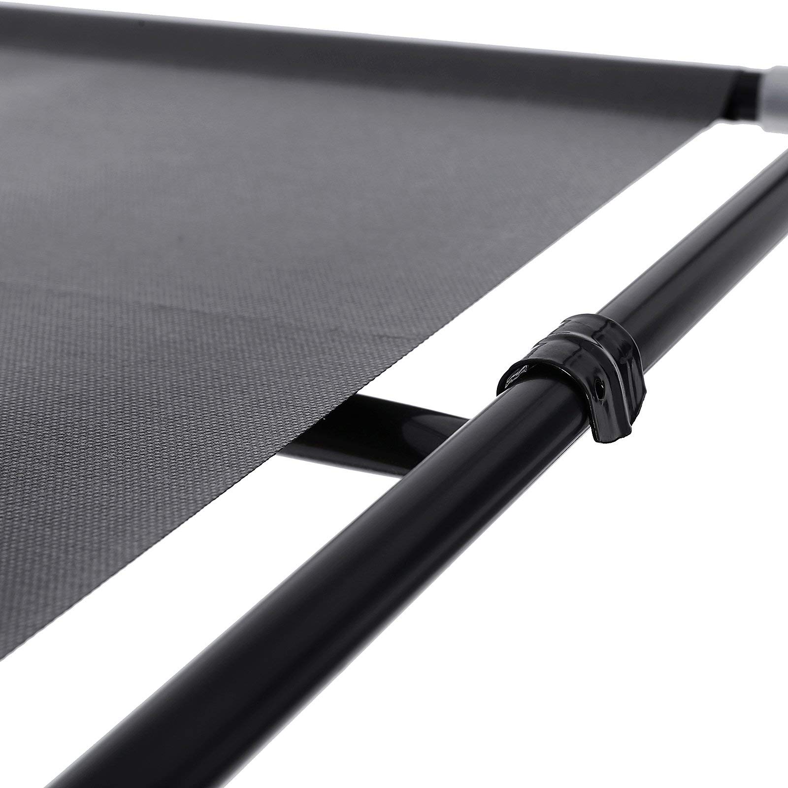 SONGMICS Szafa z materiału, szafa na ubrania, składana szafa z drążkiem na ubrania, stojak na ubrania, przechowywanie toreb, zabawek, butów, sypialni, garderoby, 75 x 45 x 160 cm, czarna RYG83H