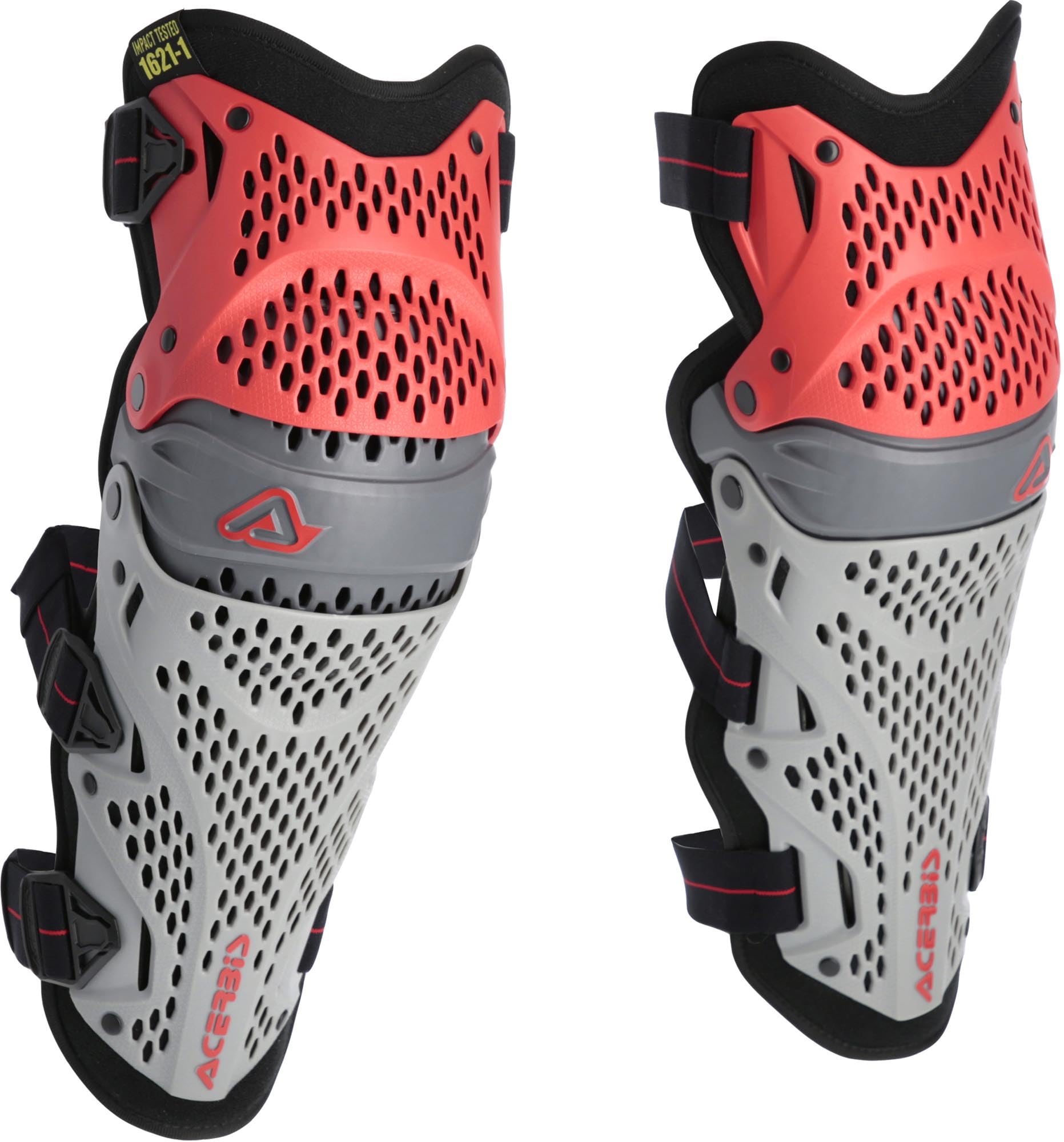 Acerbis Impact Pro Knieprotektoren, rot/grau