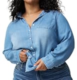 Women's Plus Size Shirt - Lizzie Tencel Button Up Shirt