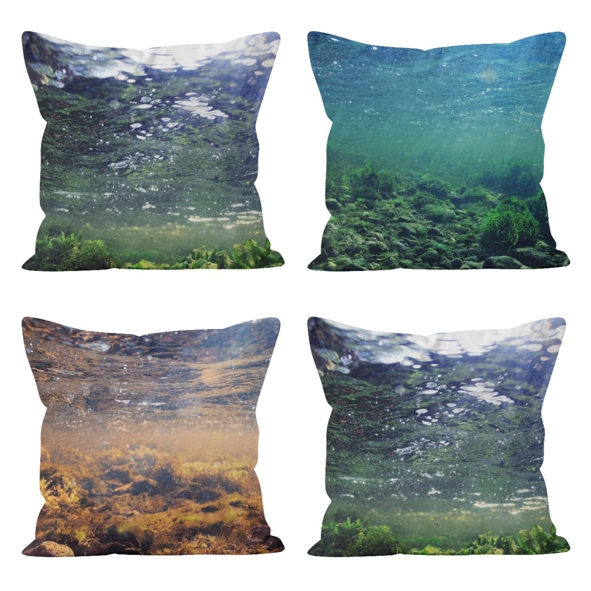 Taie d'oreiller imprimé Élodée en lin naturel lavable et durable