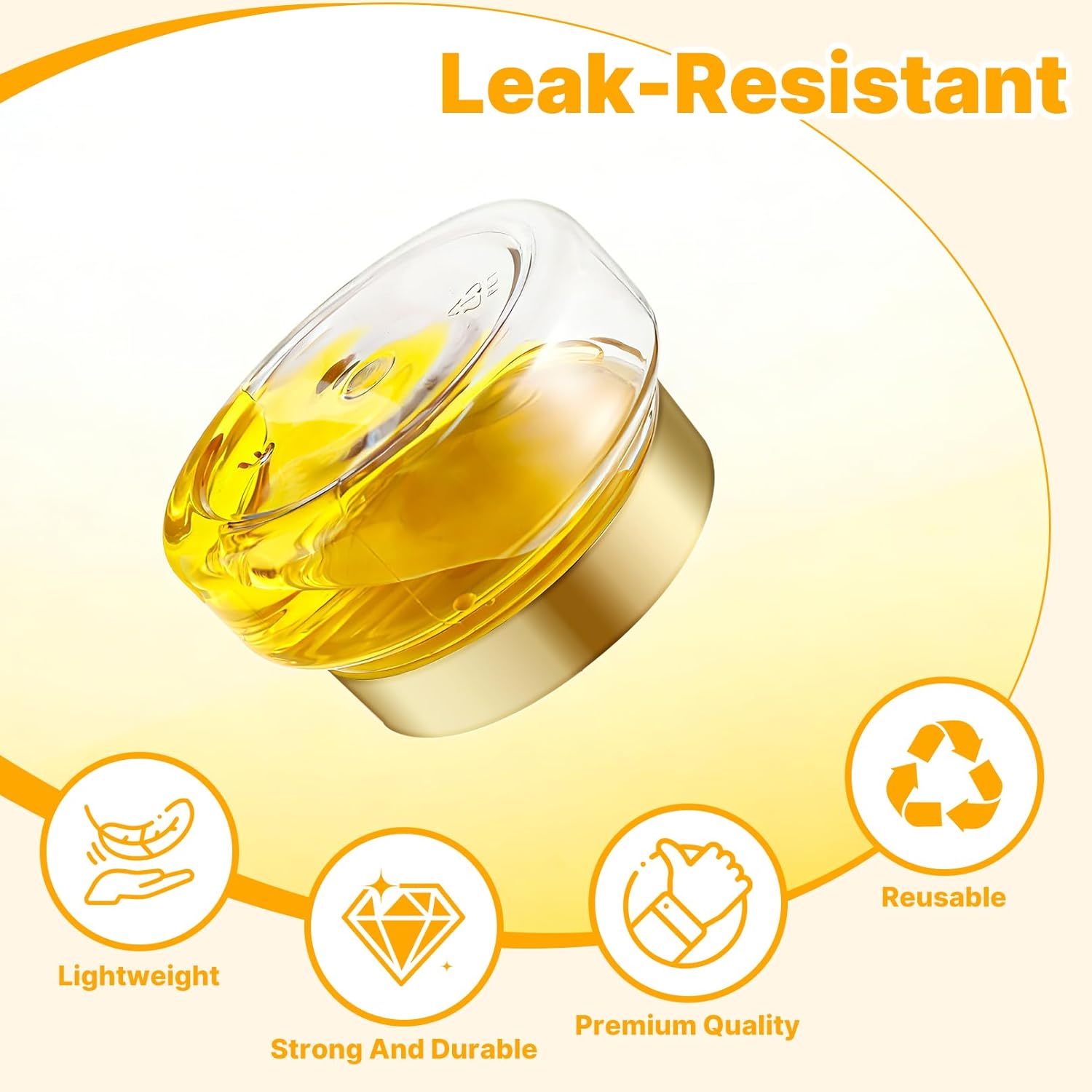 24 Pack Plastic Jars with Gold Lids Labels, 5 oz Round Plastic Containers, BPA Free - Refillable Cosmetic Containers, Empty Cosmetic Jars for Body Butter Cream Lotion Sugar Scrub Slime