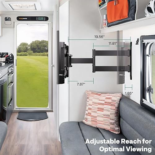 Miniatura 5 de SYLVOX Soporte de pared para TV de esquina para televisores de 17 a 45 pulgadas de hasta 80 libras, brazo articulado único, soporte de montaje de