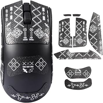 immoenuc Mouse Grip Tape Stickers for Razer Viper V4 / V3 Pro Mouse Anti Slip Skin Self-Adhesive,Pre-Cut,Sweat-Resistant Game Mouse Accessories Compatible with Viper V3 Pro SEPrinting Pattern