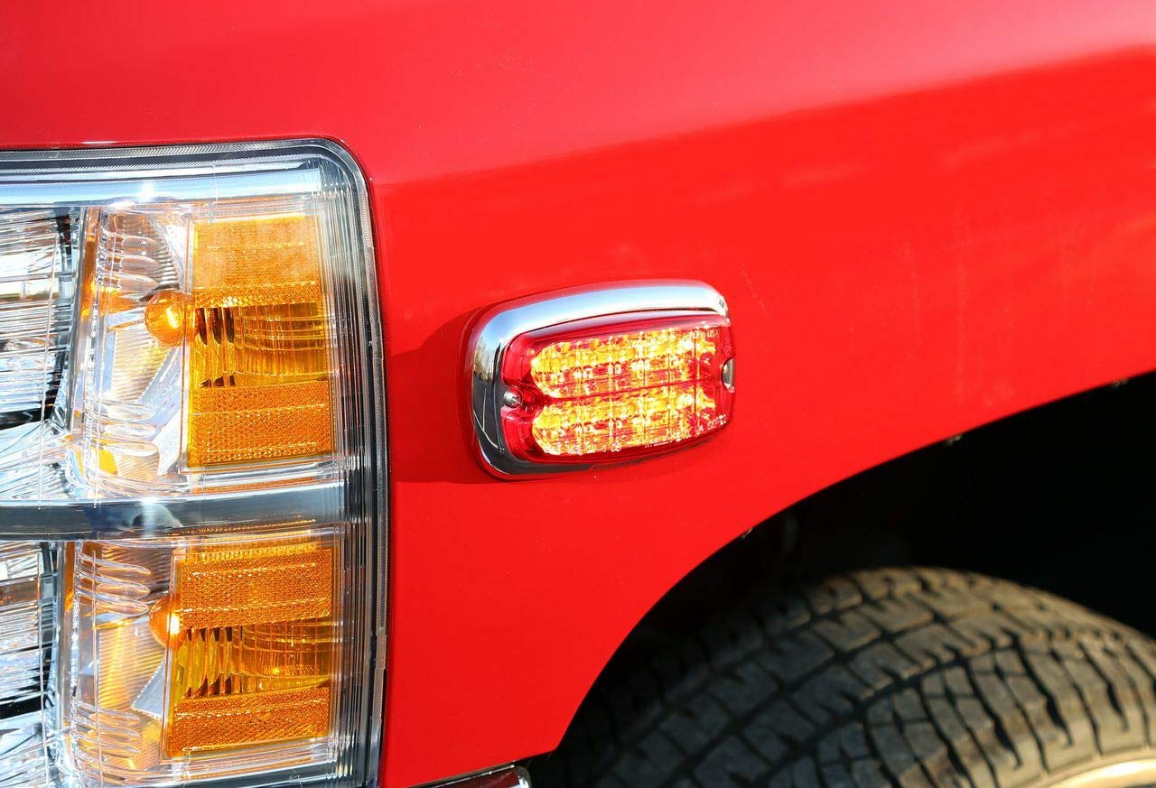 Amazon.com: Whelen,M4,警示燈,線性LED,平面安裝燈頭,內建閃光燈,分色