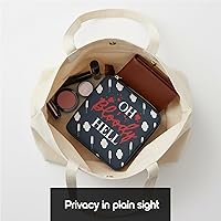 Vista 7 de Primo Lines Bolsa de Período para la Escuela – Estuche Compacto y Discreto para Tampones y Compresas con Forro Impermeable, Lindas y Elegantes