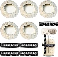 Image of 5 pcs Sourdough Jar, Cloth Cover, Elastic Marker