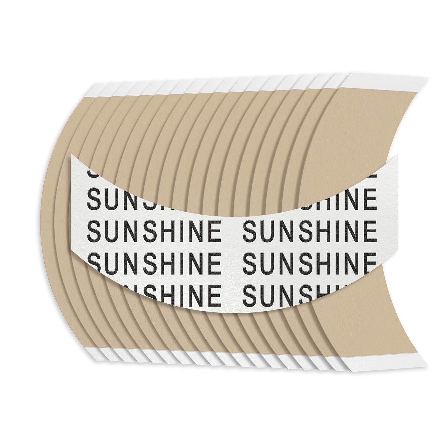 Sunshine Tape Sunshine Hairpiece Wig Tape (108 Pieces) - Back Curve - Double Sided Adhesive Tape for Toupee Lace Front Wig Strong Hold Waterproof Strips