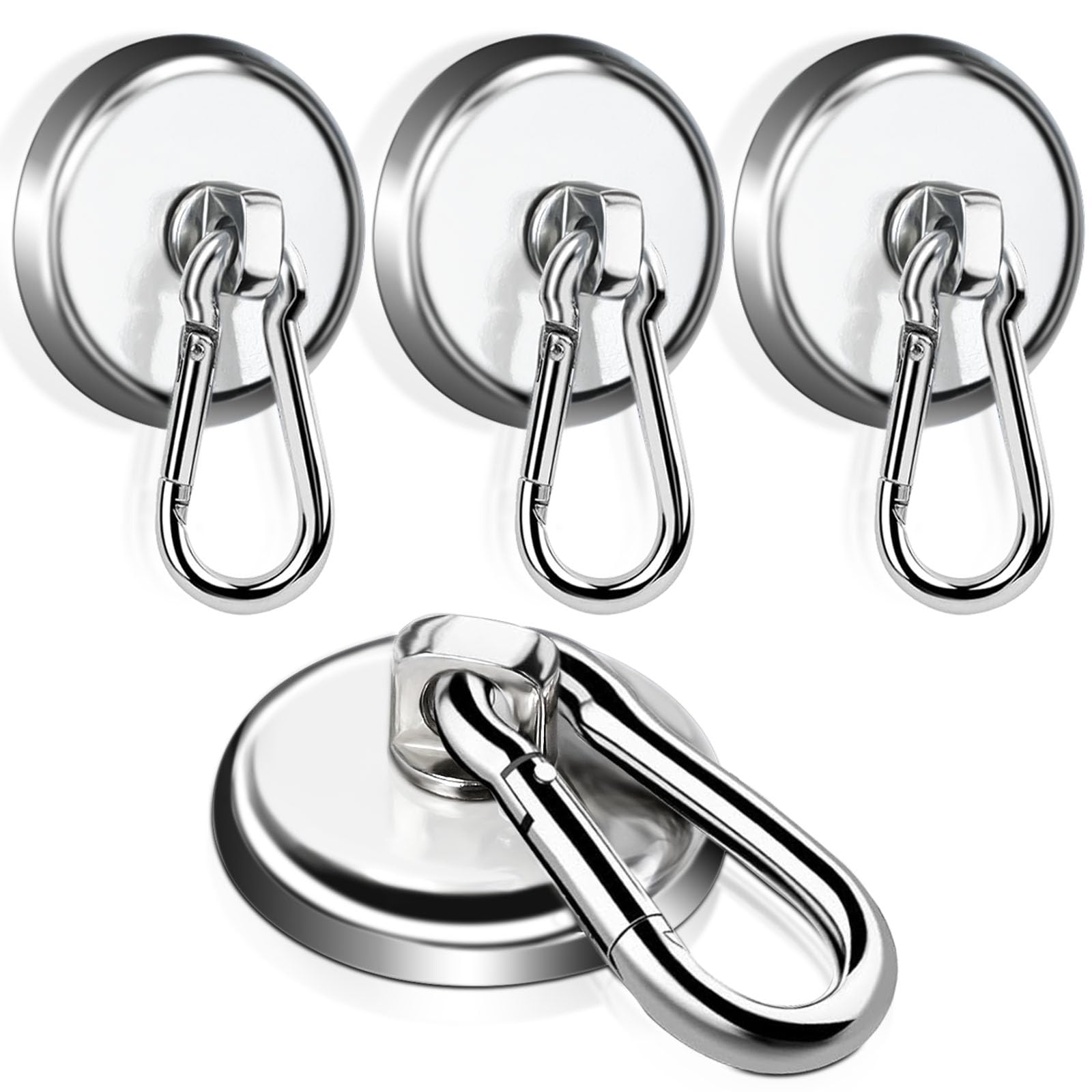 4Pcs 32mm Magnetic Hooks Strong Heavy Duty Neodymium Magnet Hooks
