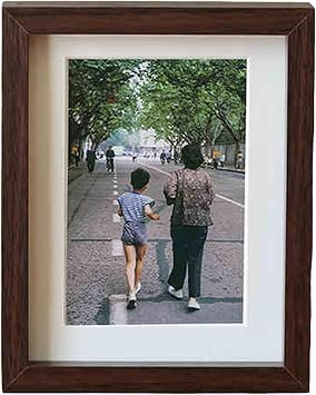 Collage Picture Frames, Double Sided Transparent Hollow Photo Frame Multicolor 6/7/8/A3/A4/4k Inches & Square Sizes For Crafts DisplayDark Brown,Square [Inner diameter 50 * 50cm]