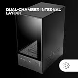 Mars Gaming MC-SE2, MicroATX Gaming Case, Frameless Tempered Glass Front and Side, 120mm FRGB Fan, Dual-Chamber Structure, Compact PC Case with Large Internal Capacity, Black - 4