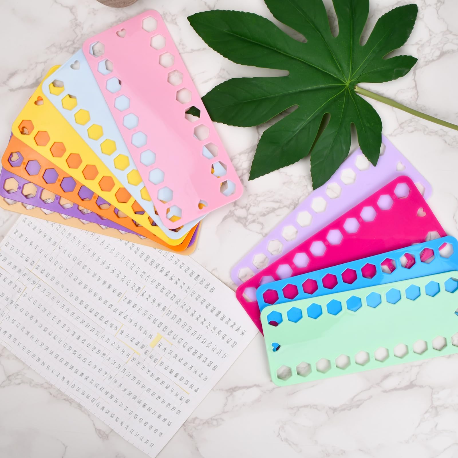 Dokeno Borduurgaren-organizer – 10 Stuks In 10 Kleuren, Elk 20 Gaten – Kunststof Flosskaarten Met Labelhangers Voor Handwerk