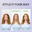 Wavytalk Ionic Hair Straightener and Brush 2 in 1 Burning Protection Ceramic Hair Straightener Brush with LED Display for Home Salon Double Voltage (100-240 V gallery image