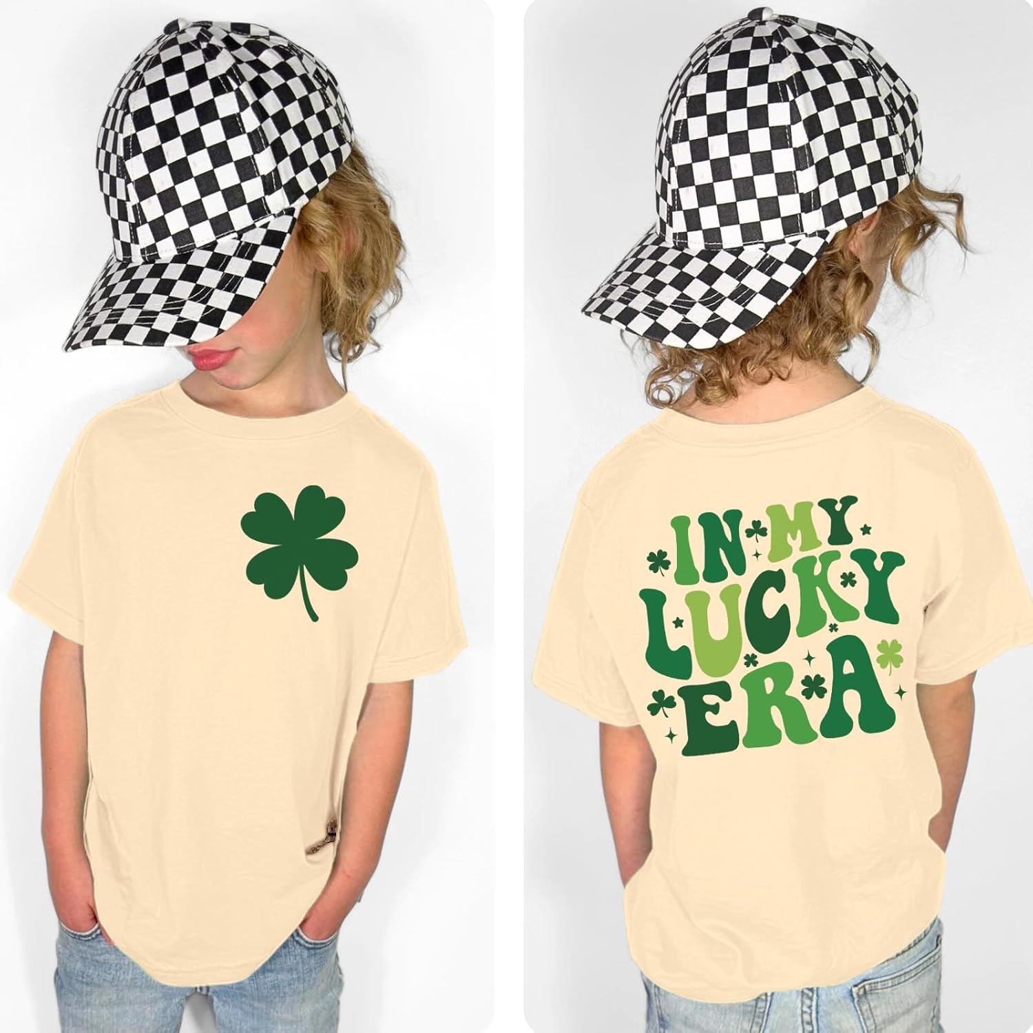 Toddler Baby Girls St. Patrick Day T-Shirts in My Lucky Era Graphic Tee Tops Kids Baby Boy Short Sleeve Clothes - Image 4