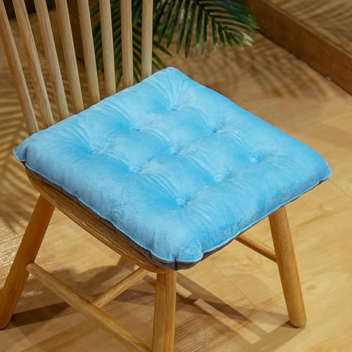 Miniatura 6 de Paquete de 2 cojines redondos de terciopelo grueso para asiento, almohadillas de color sólido para silla, cojín de piso para tatami, almohadilla de