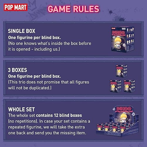 Miniatura 2 de POP MART DIMOO No One's Gonna Sleep Tonight - Figuras de caja ciega, juguetes de diseño aleatorio para decoración moderna del hogar, juego de