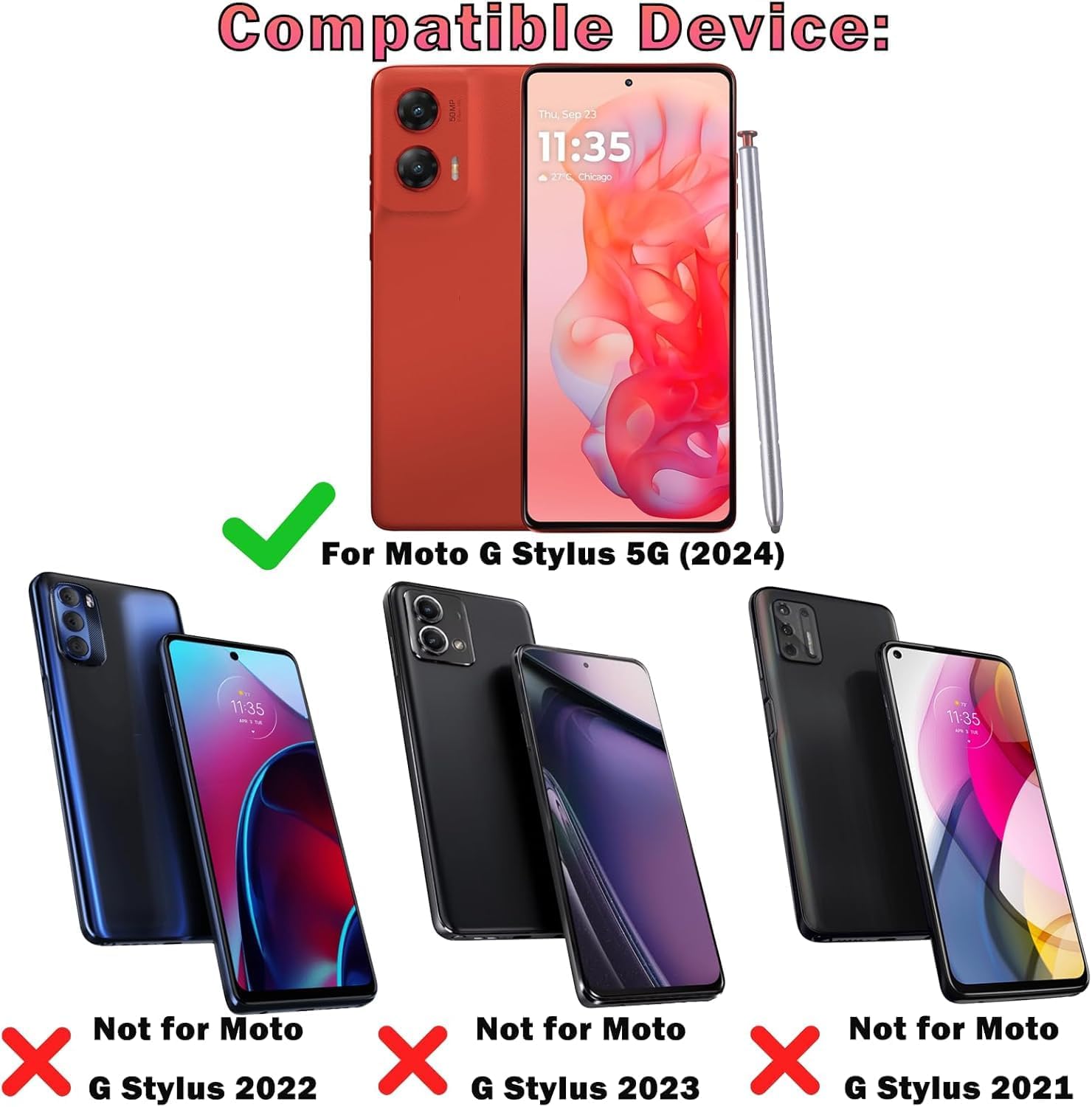 G Stylus 5G 2024 スタイラスペン交換用 Motorola Moto G Stylus 5G 2024 XT2419