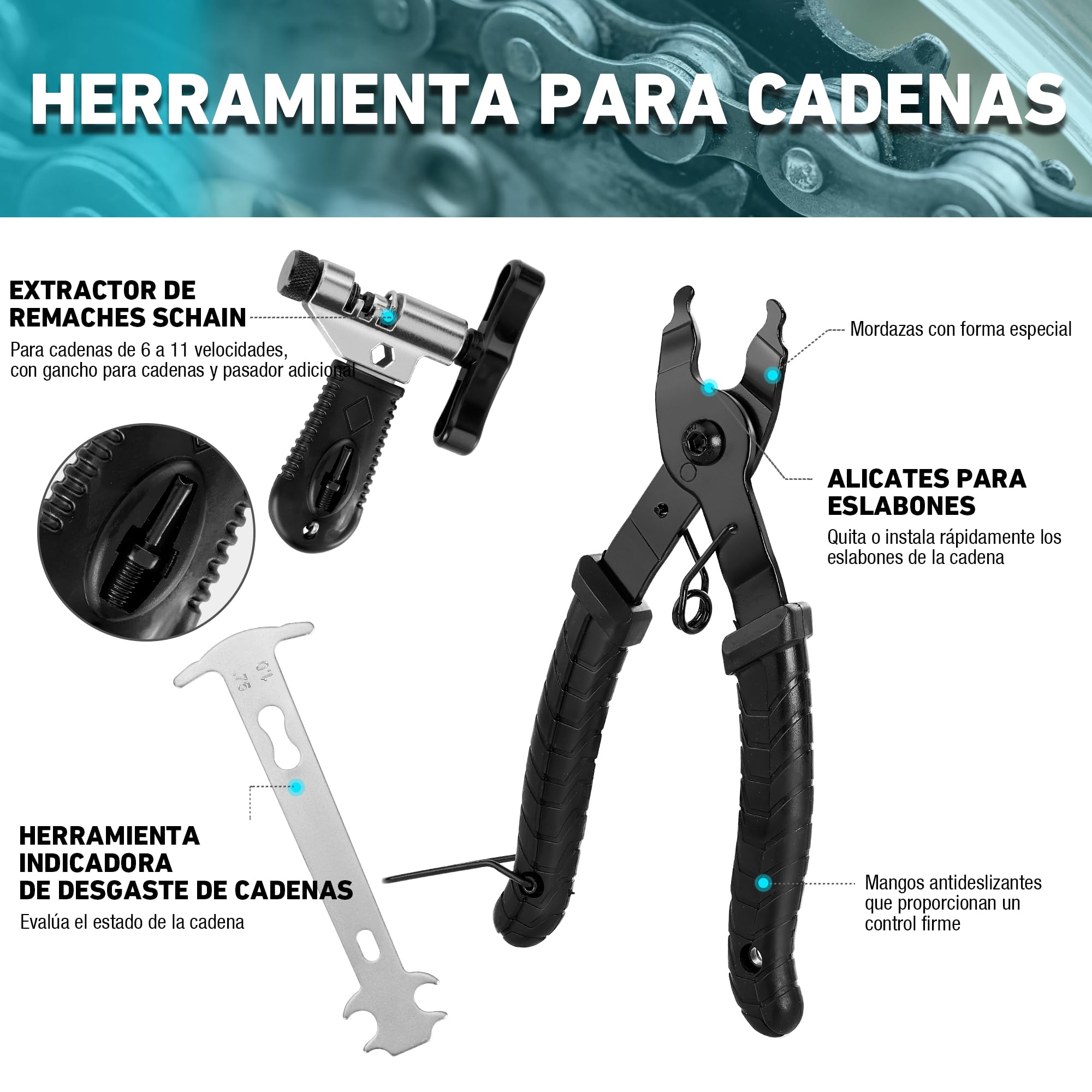 DURATECH 41 Piezas Juego de Reparación de Bicicleta, Maletín de Herramientas para Bicicleta