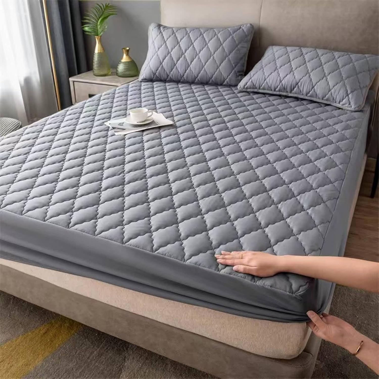 Homxi Bed Fitted Sheet Twin XL with 2 Pillow Cases,(78 x 86 in),Fitted