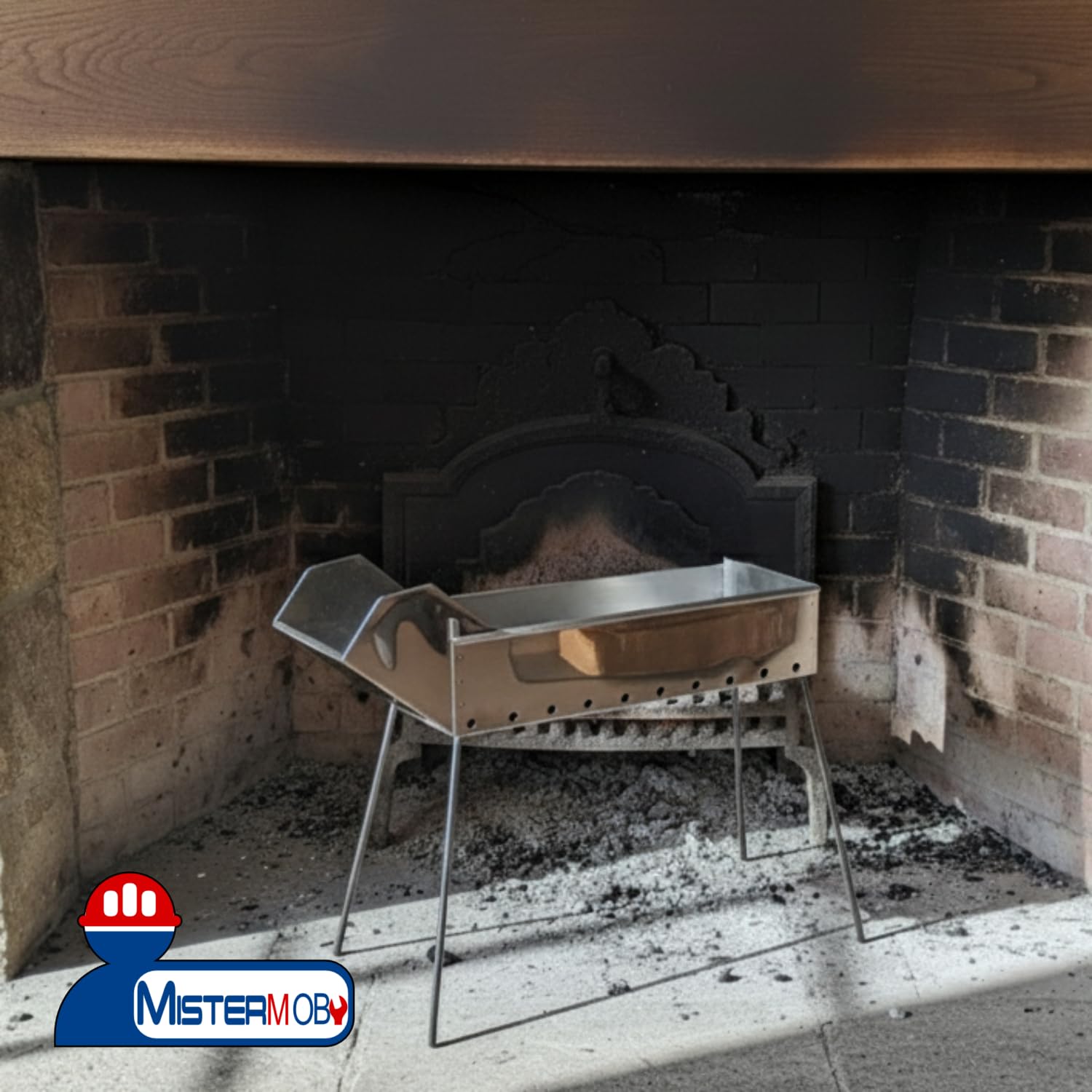 Mini barbecue en acier inoxydable de 50 cm avec pieds pliables
