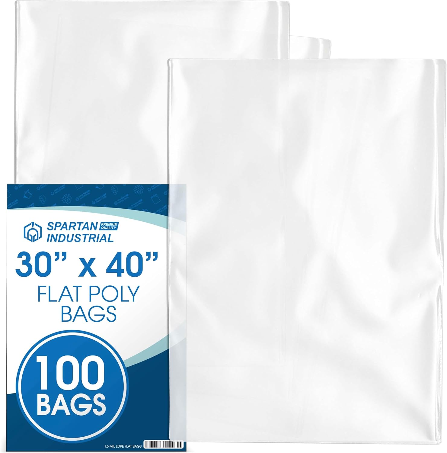 24" X 36" Open End Large Clear Plastic Bags (10 Count) - 1.6 Mil