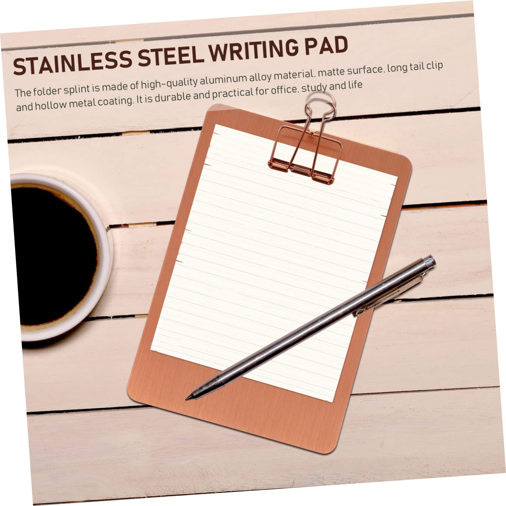 EXCEART 10 Piezas Férula A5 Note portapapeles con agujero para colgar silla plegable para casa de muñecas writing tablet Tablilla de escritura A menú blocs de notas portapapeles a5 Metal
