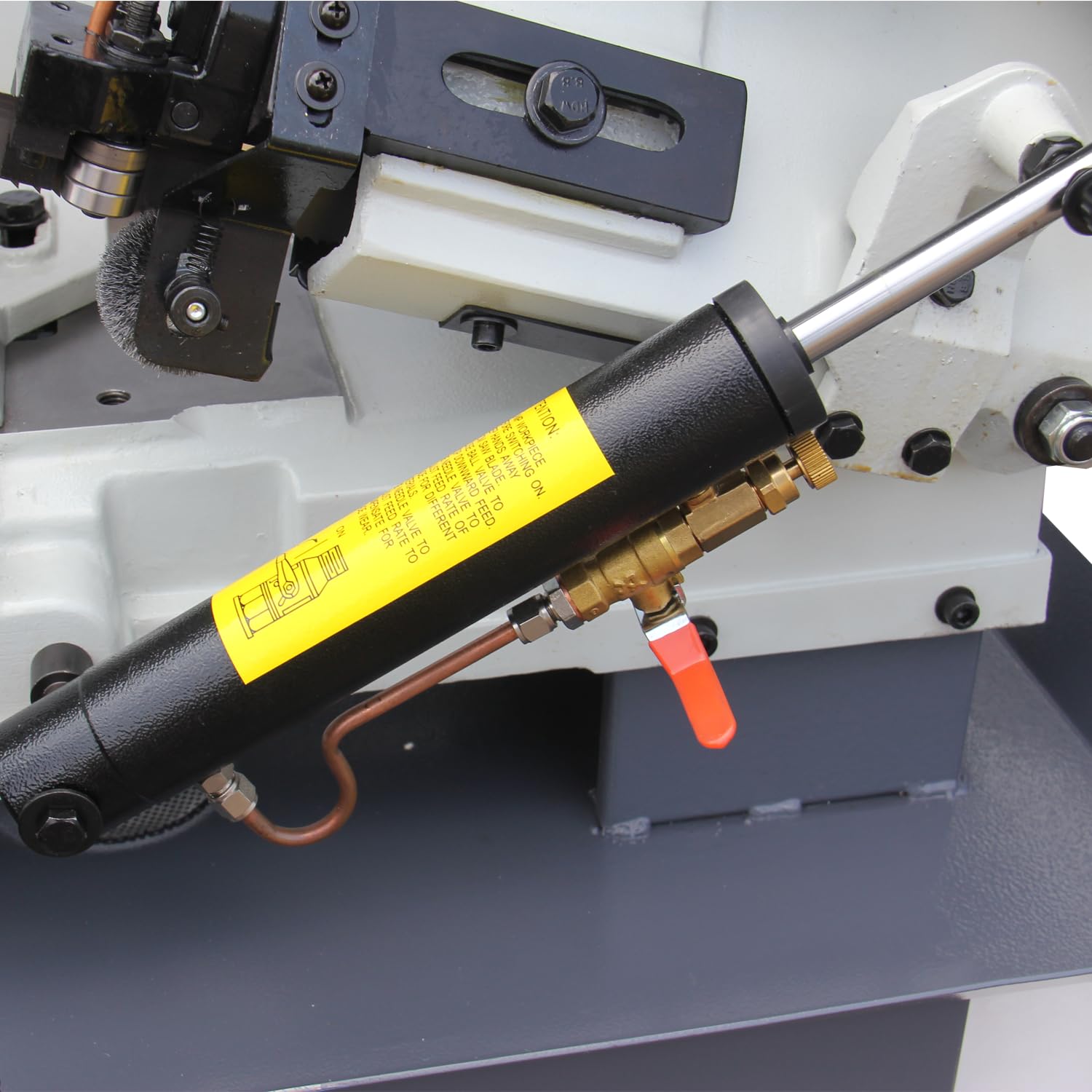 BOKA Metallbandsäge, horizontale Metall-Bandsäge, Ø 229 mm Schnittkapazität (Rundmaterial, 90°), 4 Schnittgeschwindigkeiten, Hydraulischer Vorschub & Kühlsystem, 230V, BS-912B