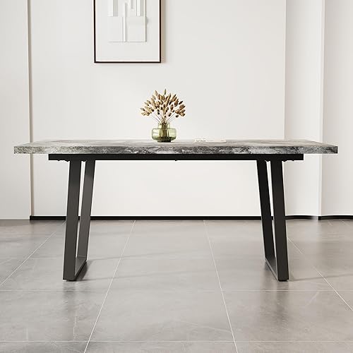 Miniatura 3 de Simple and Design, 6 Person Dining Table, 62.9 inch rectangulardining Table, Perfect for Kitchen and Dining Rooms UE892