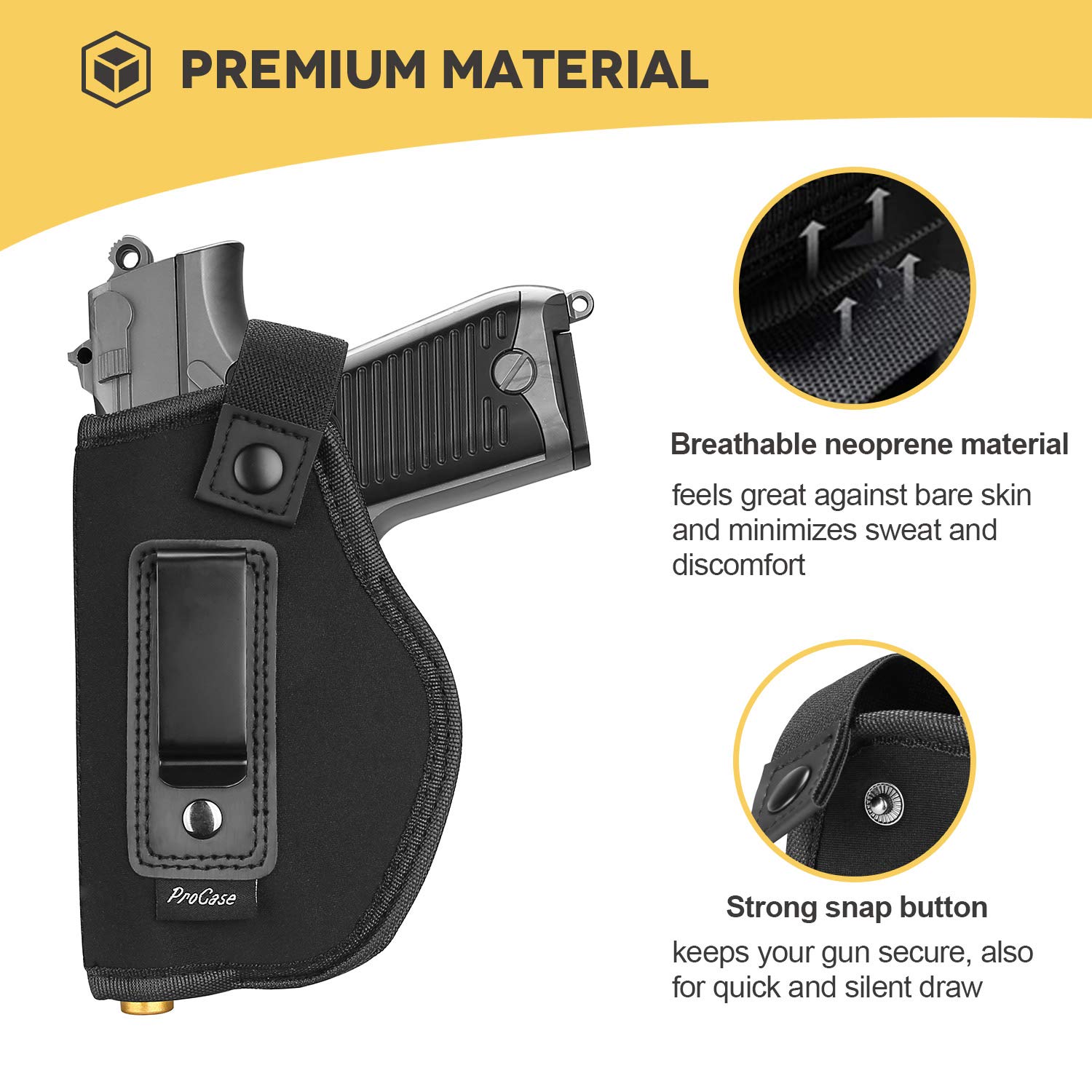 Buy Procase Gun Holster and Mag Holder, Concealed Carry Pistol Holster