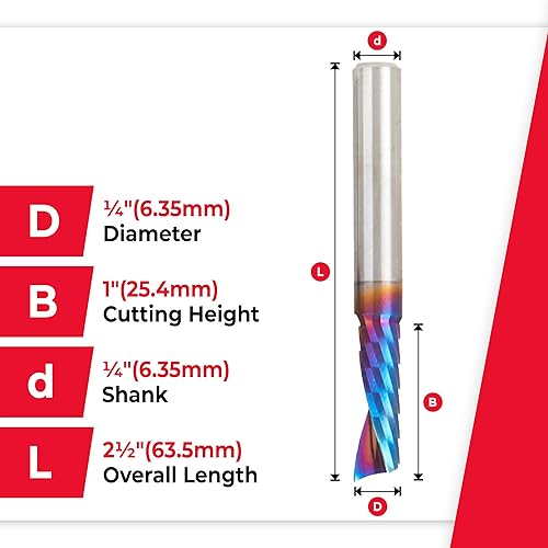 Miniatura 26 de Amana Tool Spektra 51446-K, 51446-K, 1/8 D x 3/4 CH x 1/4 SHK x 2-1/2 pulgadas de largo, acabado de espejo