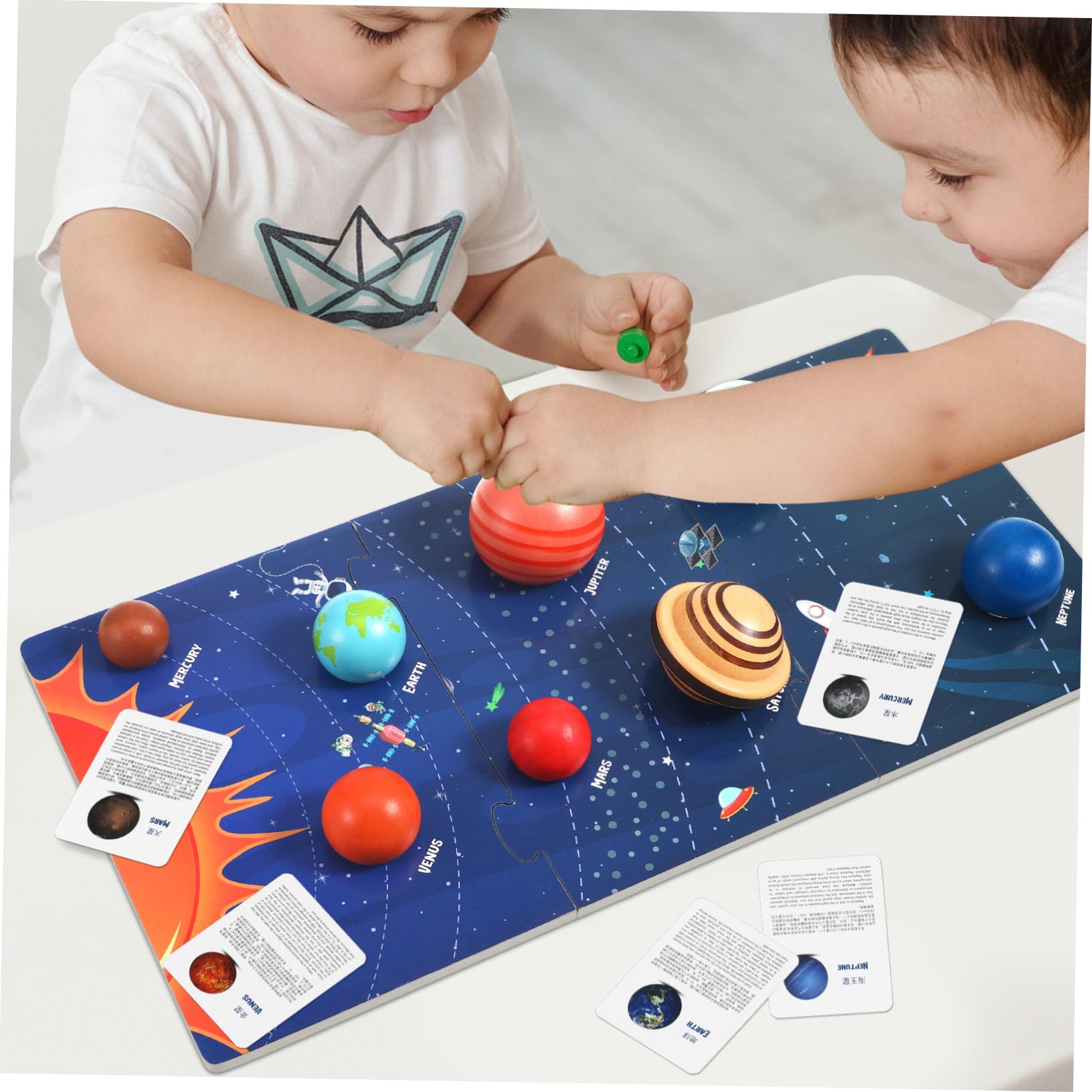 ERINGOGO Puzzle Solare del Otto Pianeti in Legno per Bambini | Superficie Liscia, Sicuro da Usare, Board da Gioco Educativa, Adatta a Piccoli Appassionati di Astronomia