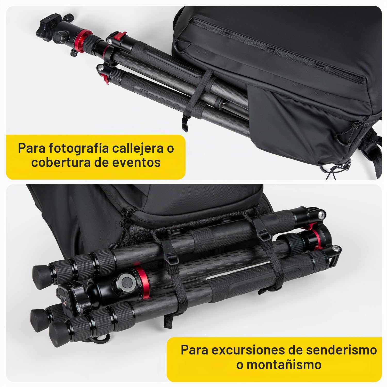 RaLeno Mochila para cámara, Funda rígida Impermeable para cámara con Compartimento Frontal expandible para cámara réflex réflex Digital sin Espejo, Compatible con dji Mavic Drone/16 portátil/trípode