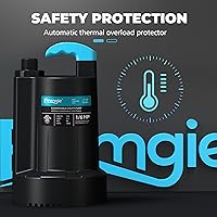 Vista 2 de Bomba de Agua Sumergible 1/6 HP, 1850GPH Bomba de Sumidero Termoplástica Bomba de Agua Portátil Eléctrica de Utilidad para Eliminación de Agua