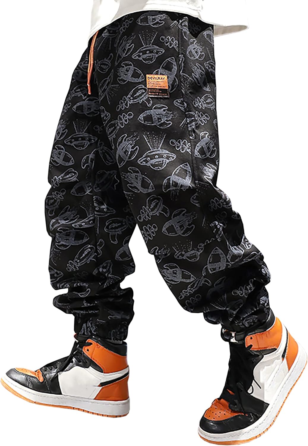 MOKEWEN Men's Jogger Pockets Ankle Athletic Ankle Cargo Pants Medium U009