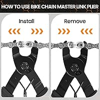 Vista 8 de Conjunto de herramientas de reparación de cadena de bicicleta Oumers, herramienta de rotura de cadena de bicicleta, alicates de eslabón maestro