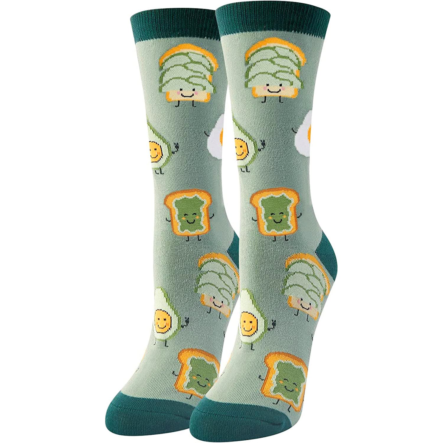 HAPPYPOP Funny Pineapple Strawberry Pickle Socks Donut Socks, Novelty Fruit Gifts, Crazy Silly Socks Woomen