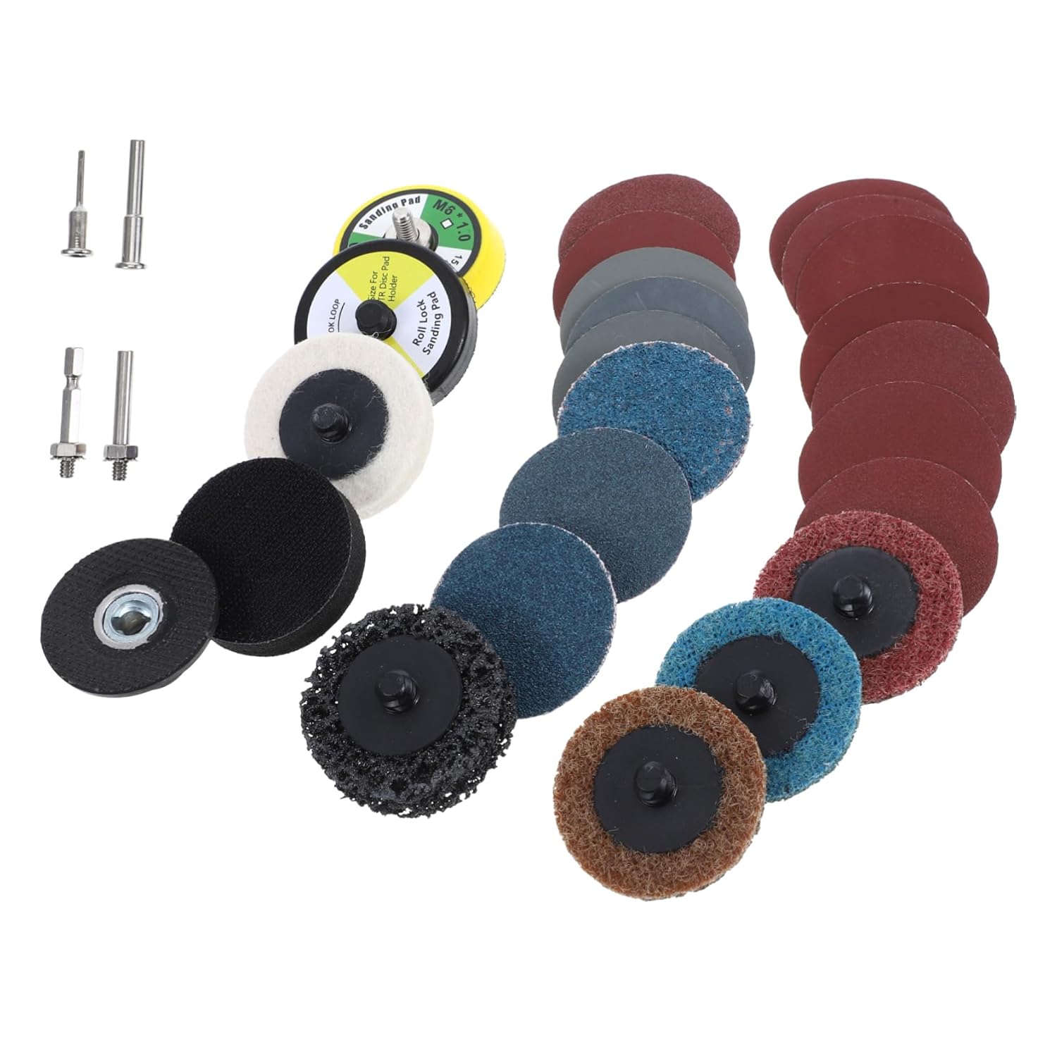 LIFKOME 300pcs Sanding Discs Pad Variety Kit with Fine Grit Sandpaper for Drill and Grinder Sanding Pads with Shaft Backer Plate for Woodworking Metalworking