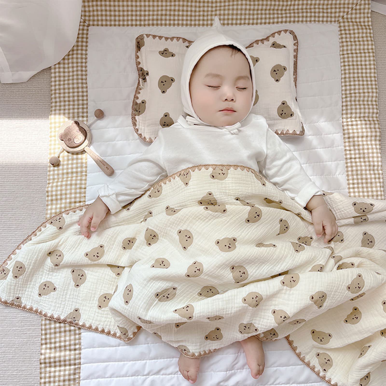 Coperta del bambino Cotone Ricezione Coperta Cartoon Stampato Cestino Coperta Per Neonato Ragazzo Ragazza Genere Neutro Non fluorescente