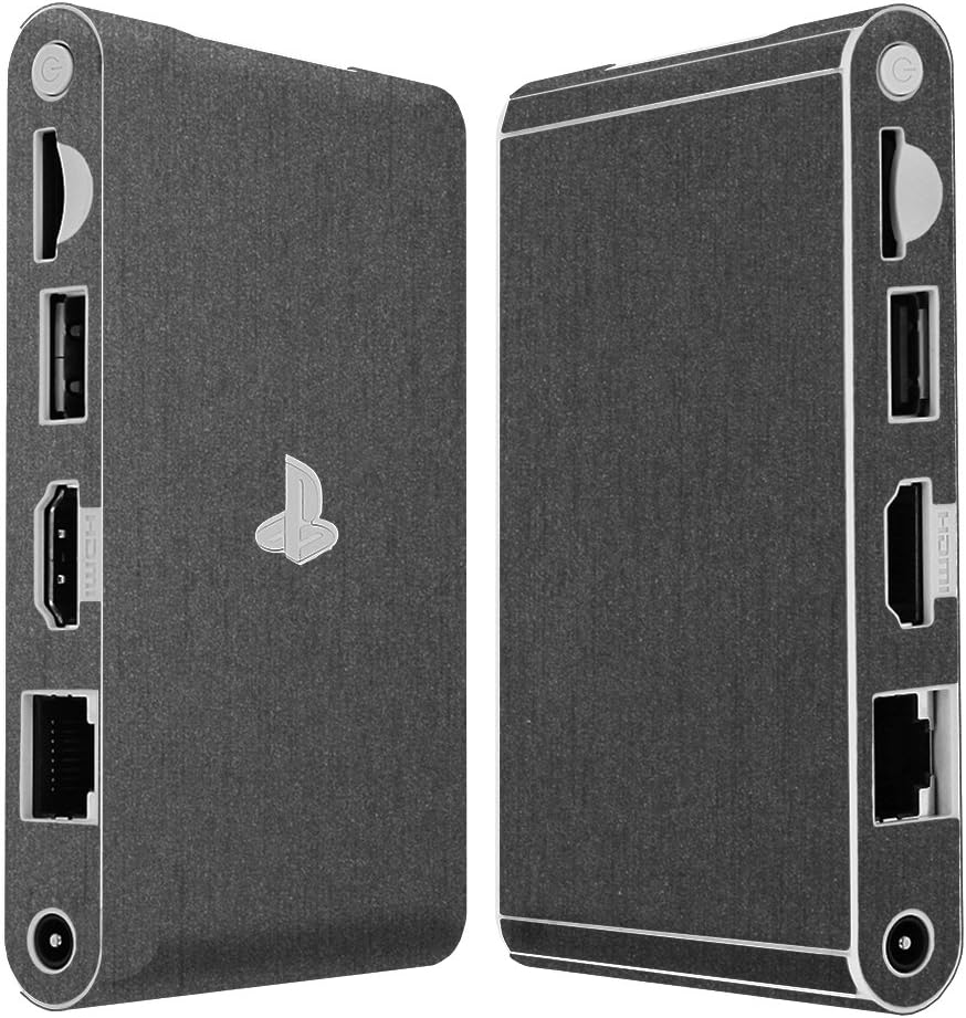 Skinomi Brushed Steel Full Body Skin Compatible with Sony PlayStation Vita TV (PS Vita TV)(Full Coverage) TechSkin Anti-Bubble Film
