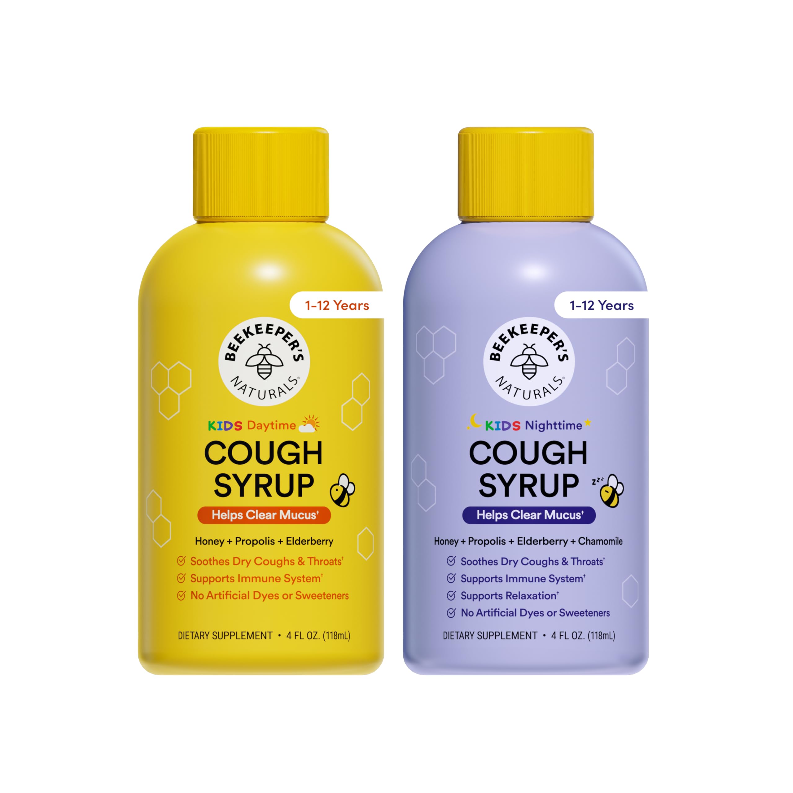 Beekeeper's Naturals Kid's Cough Syrup Value Pack 2-Pack 4 fl oz each