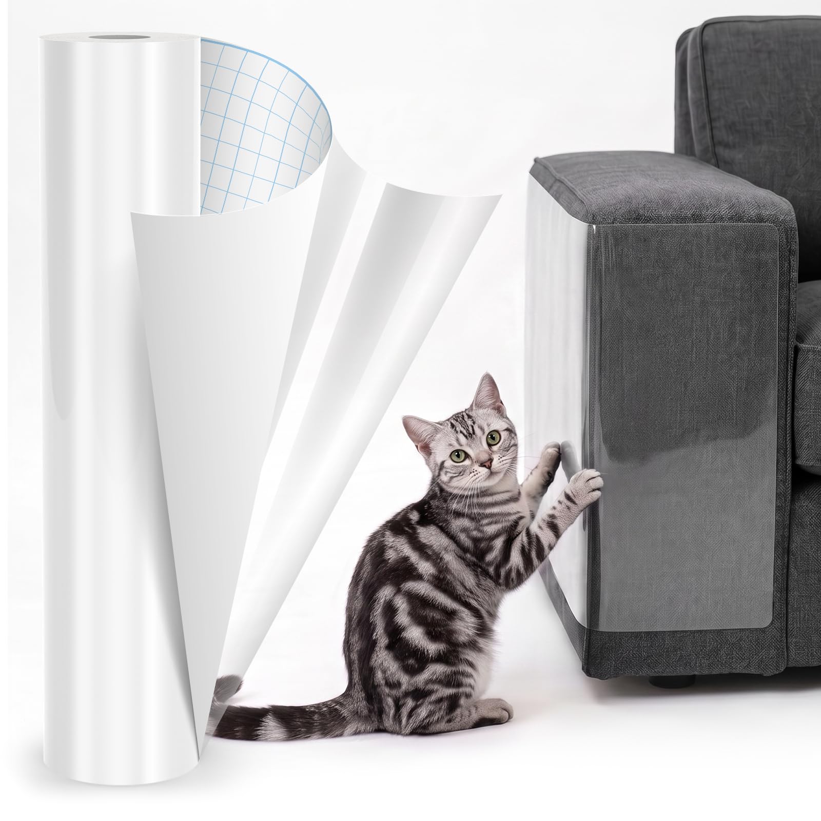 X XBEN Sofa Protectors from Cat, Cat Anti Scratch Tape, Furniture Protector